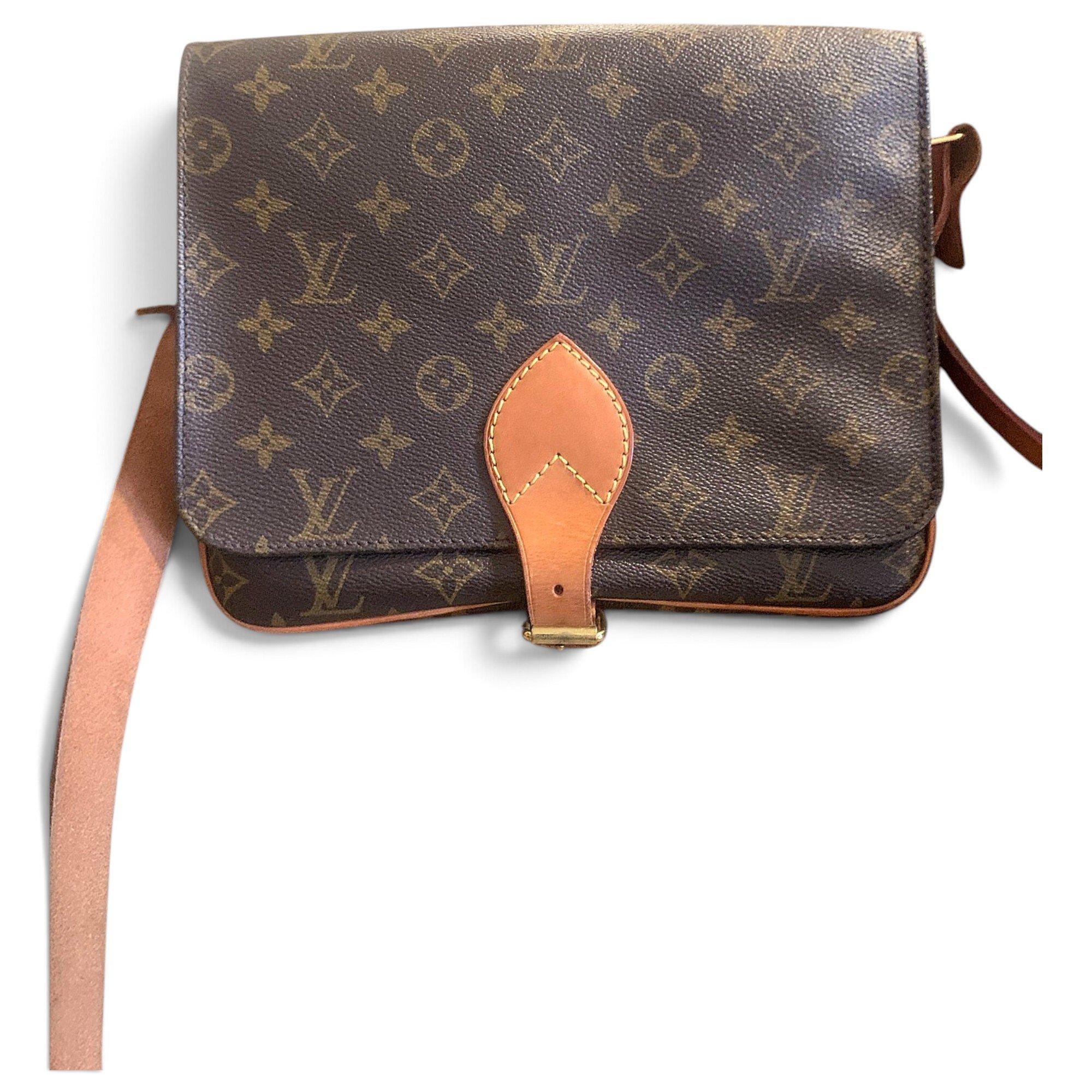 Cartouchière leather crossbody bag