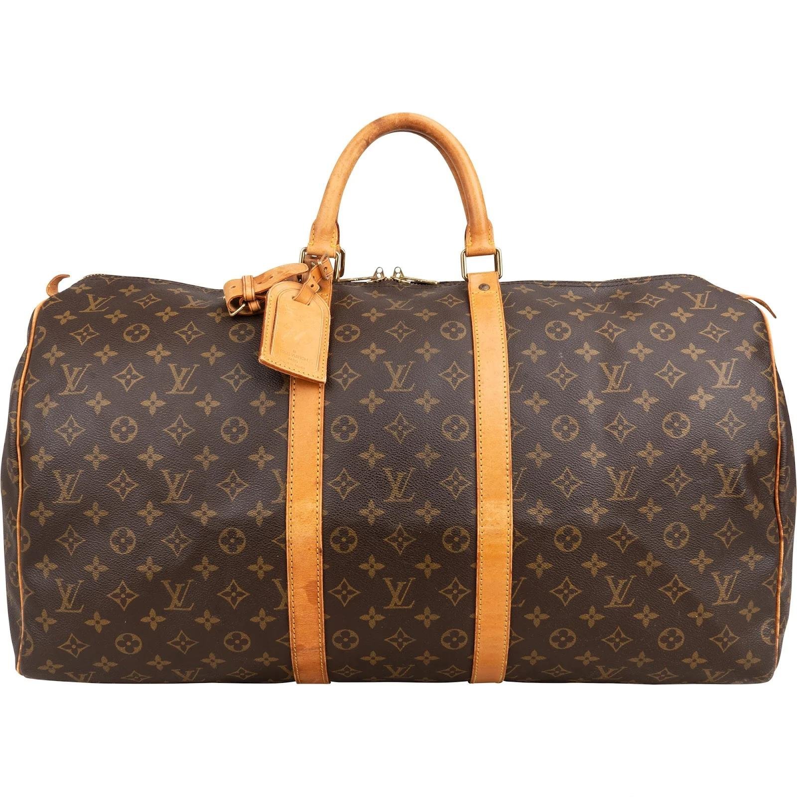 Keepall leather travel bag
