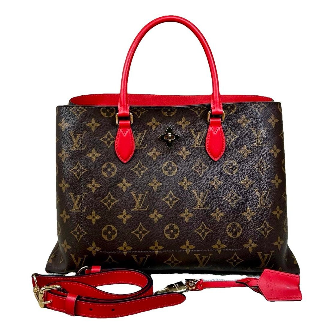 Flower Tote leather handbag