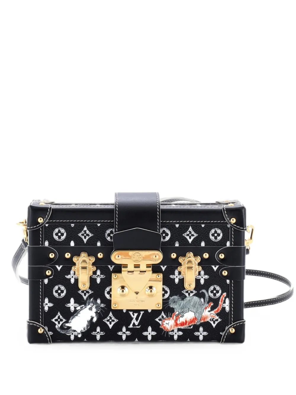 Petite Malle Handbag Limited Edition Grace Coddington Catogram Canvas shoulder bag