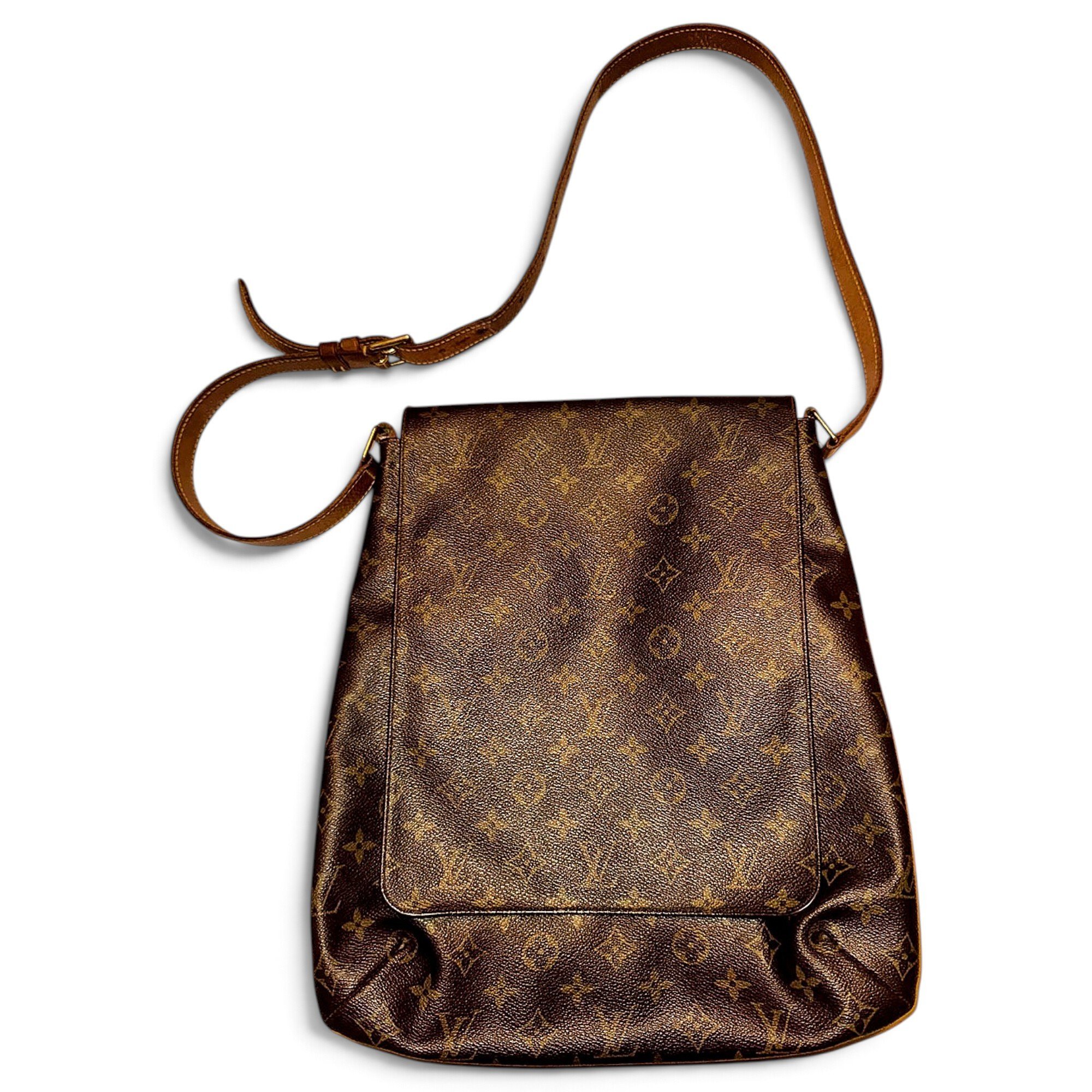Musette leather crossbody bag