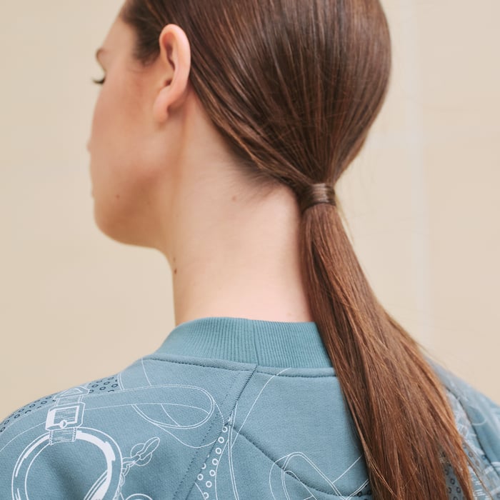 Bleu Arctique "Eperon d'Or Bandana" Sweatshirt