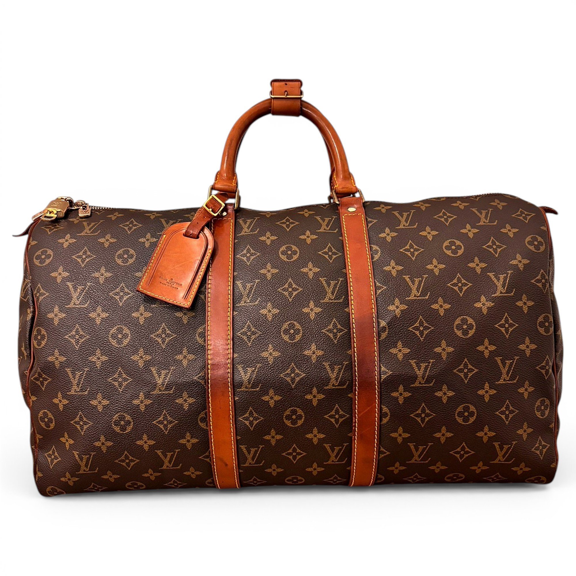Keepall leather travel bag
