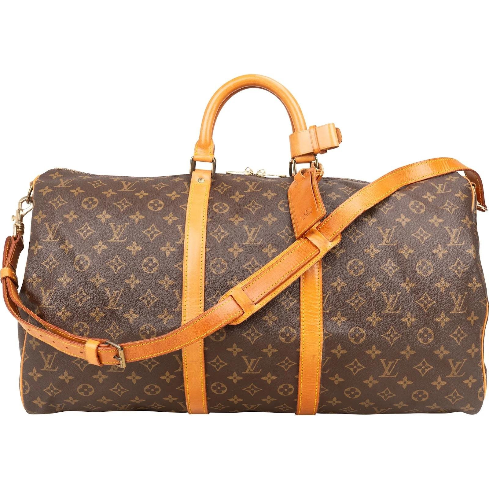 Keepall leather travel bag