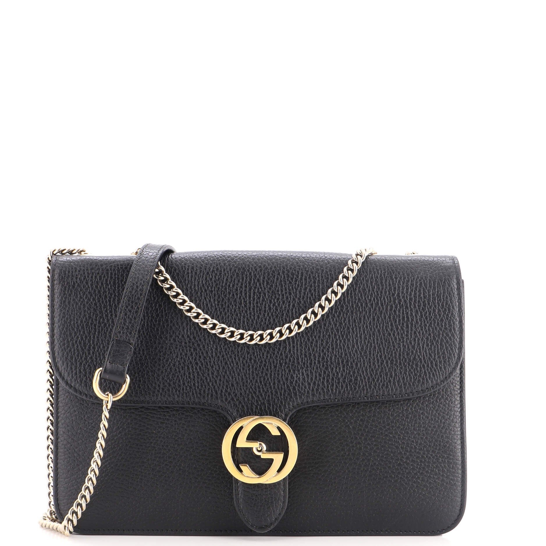 Interlocking Shoulder Bag Leather Medium
