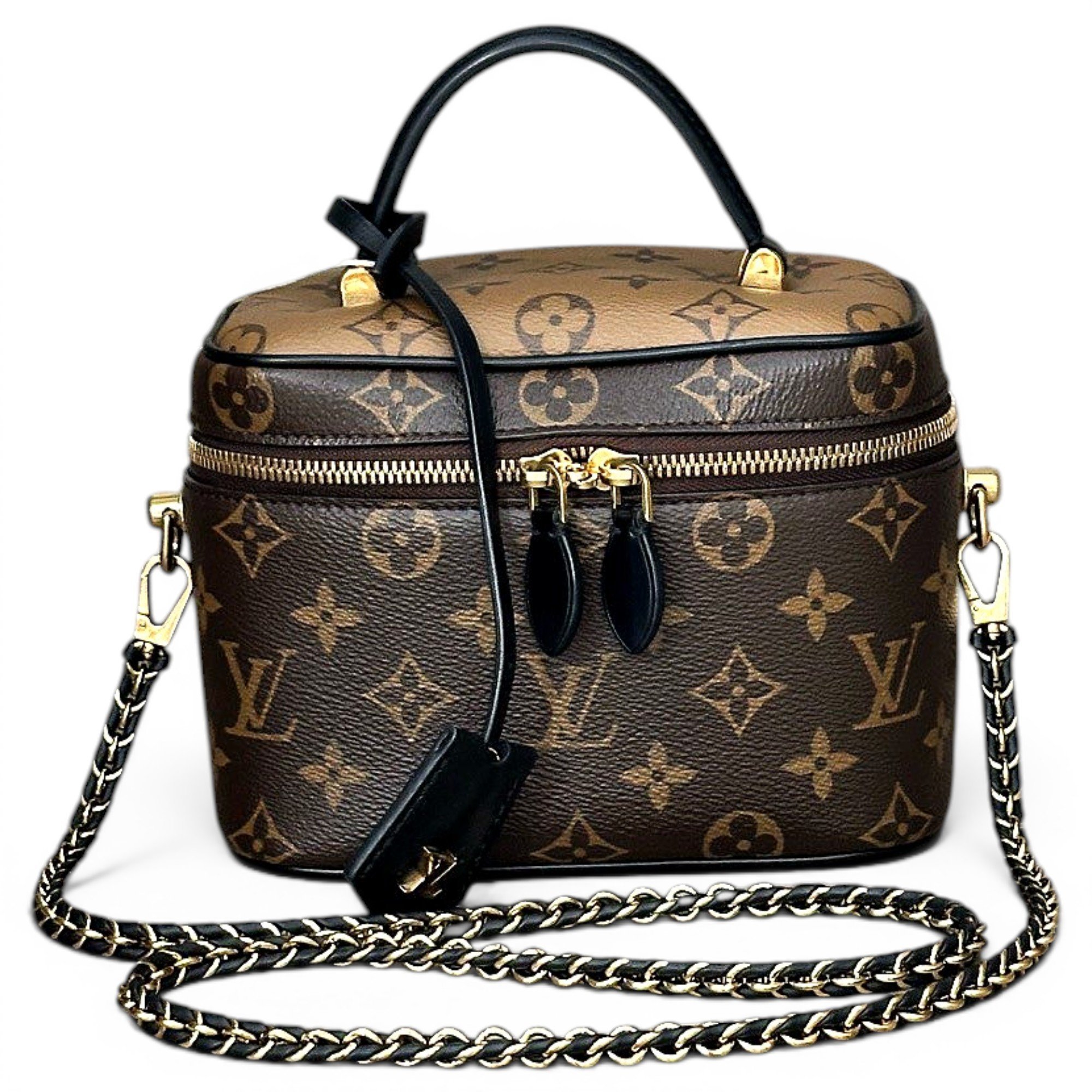 Vanity leather handbag