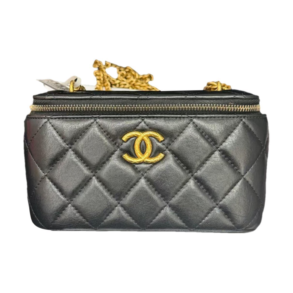 Vanity leather handbag