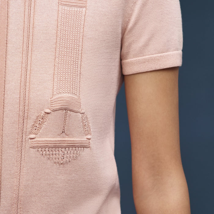 Rose Quartz "Etriers Remix" Short-sleeve Sweater