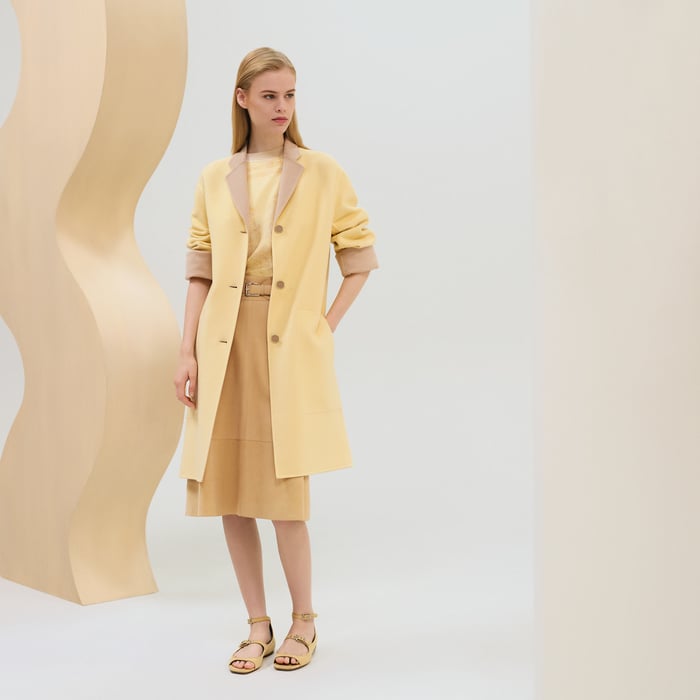 Jaune Aurore Supple Cashmere Coat