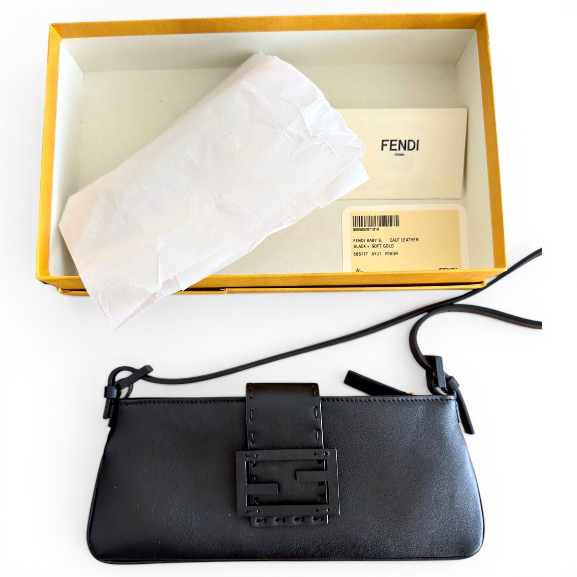 Baguette leather handbag