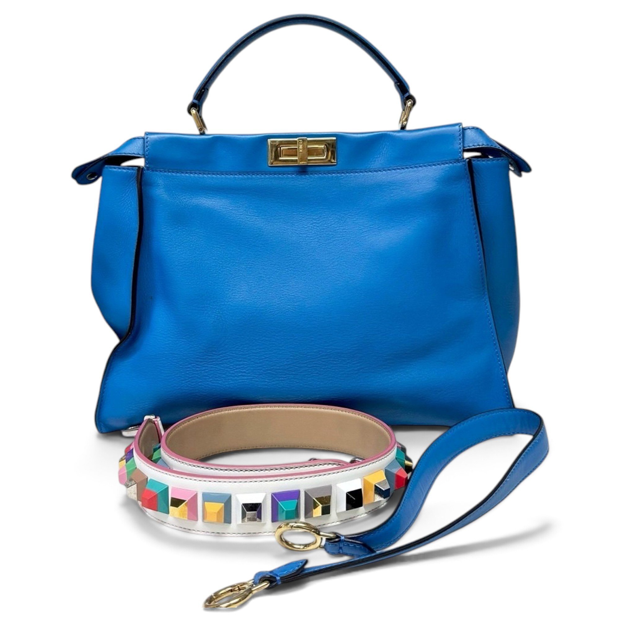 Peekaboo leather handbag