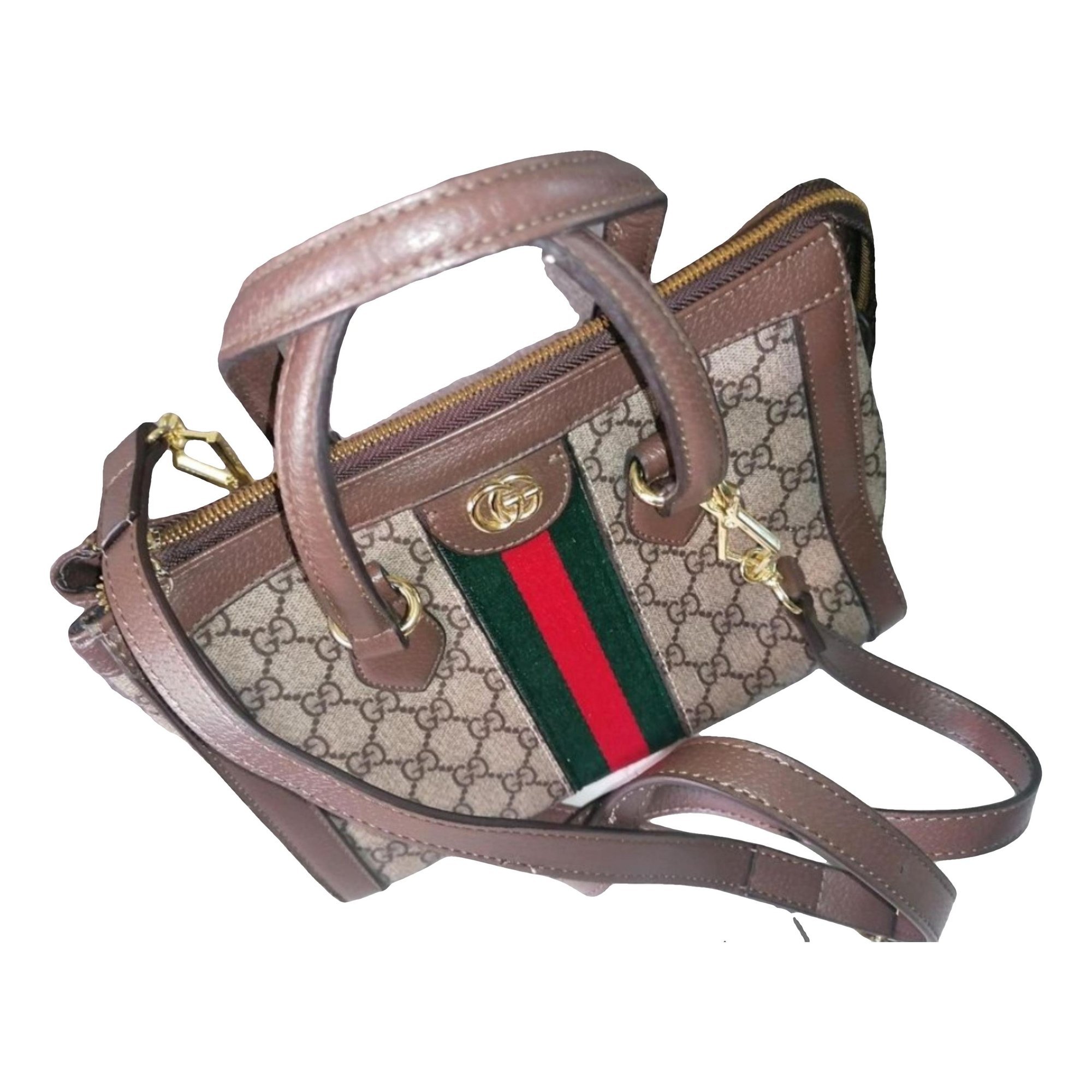 Ophidia Top Handle leather handbag