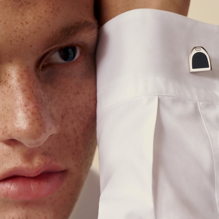 Bleu Lin Etrier Cufflinks
