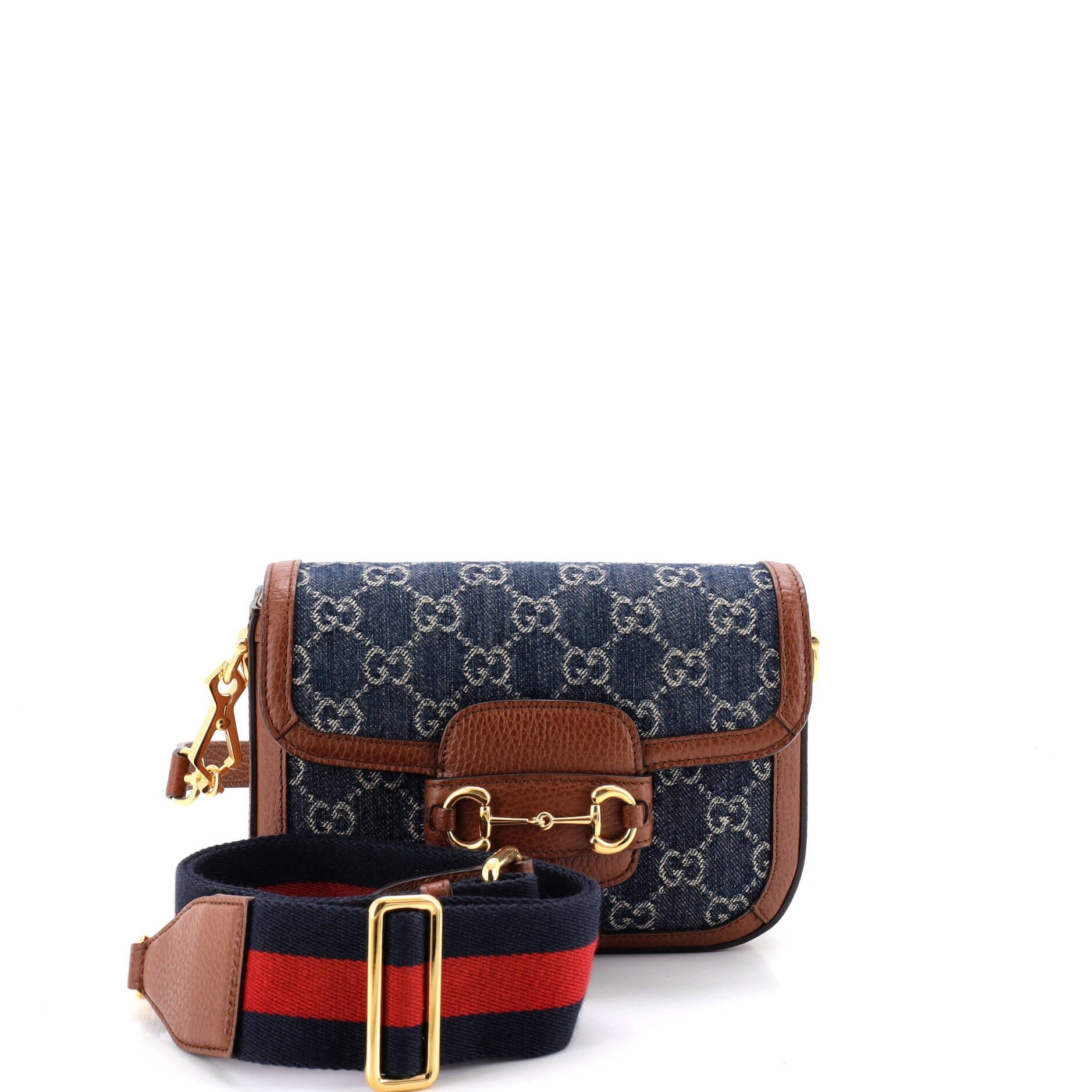 Horsebit 1955 Shoulder Bag GG Denim Mini