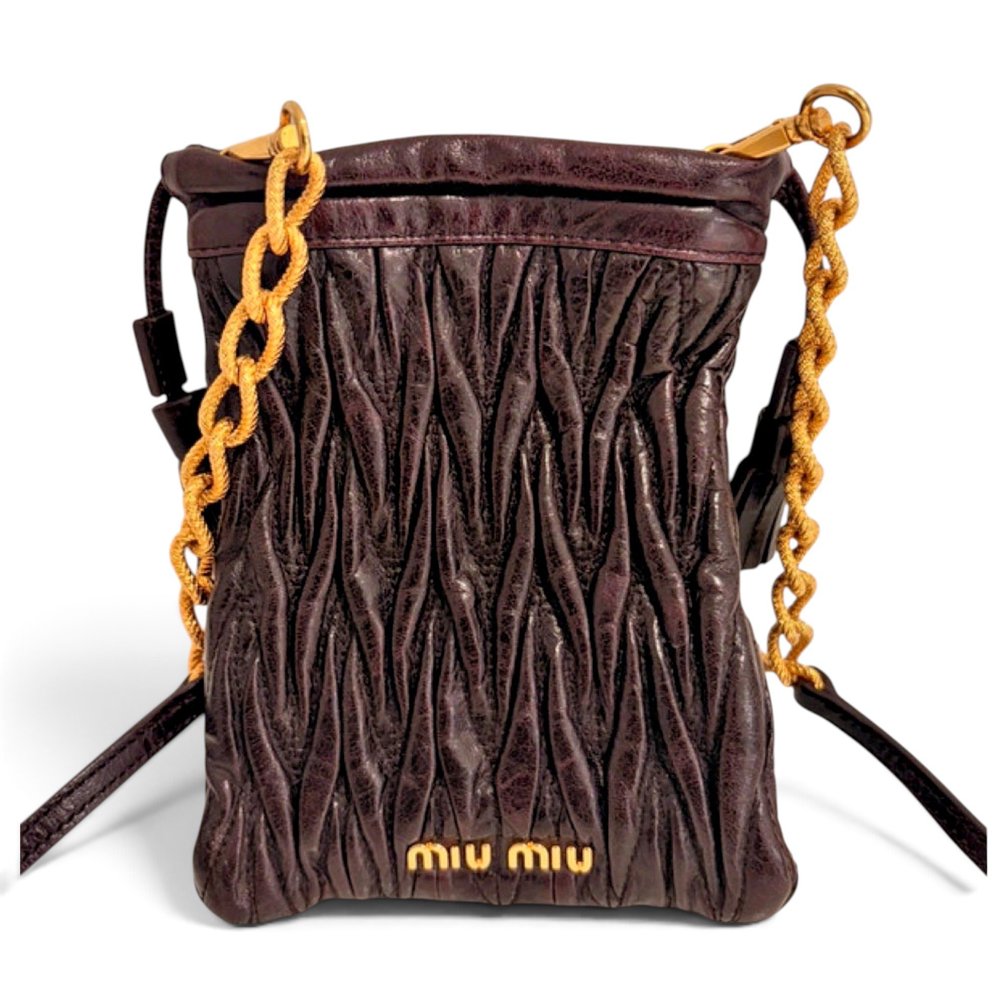 Matelassé leather crossbody bag