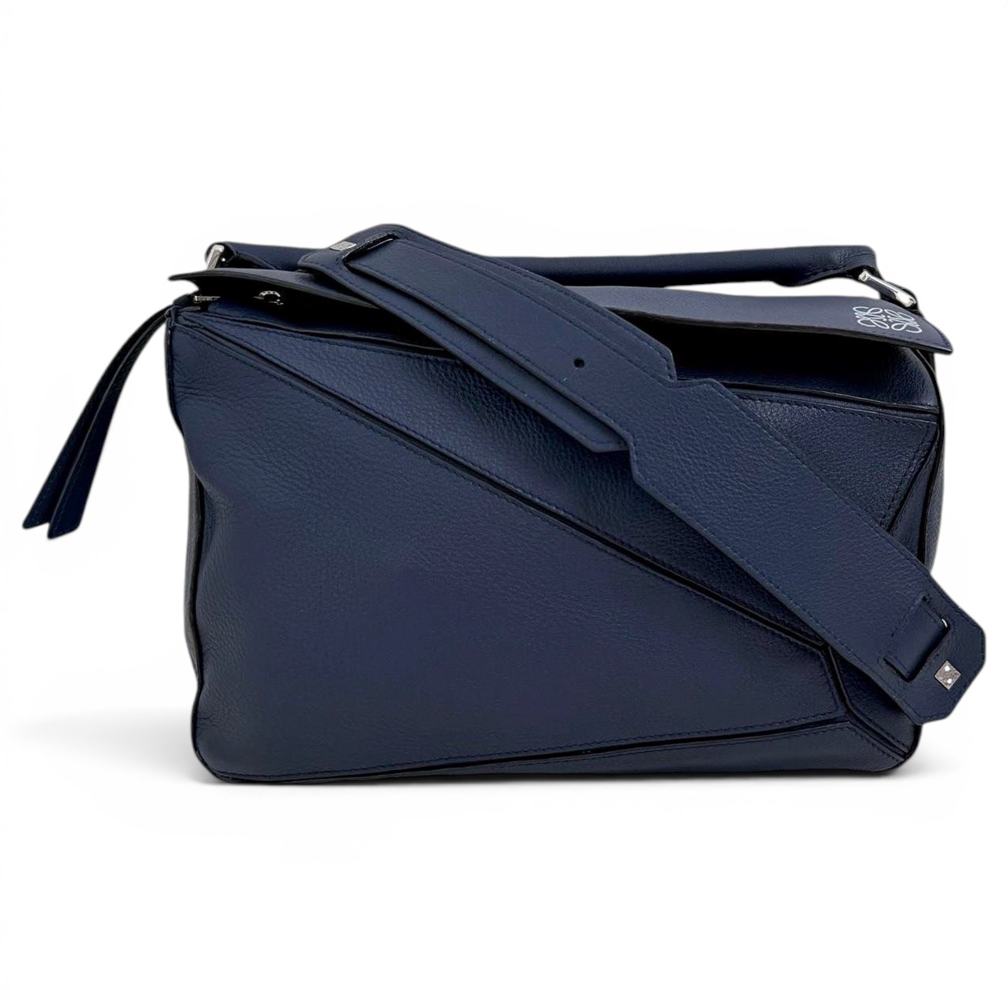 Puzzle leather handbag