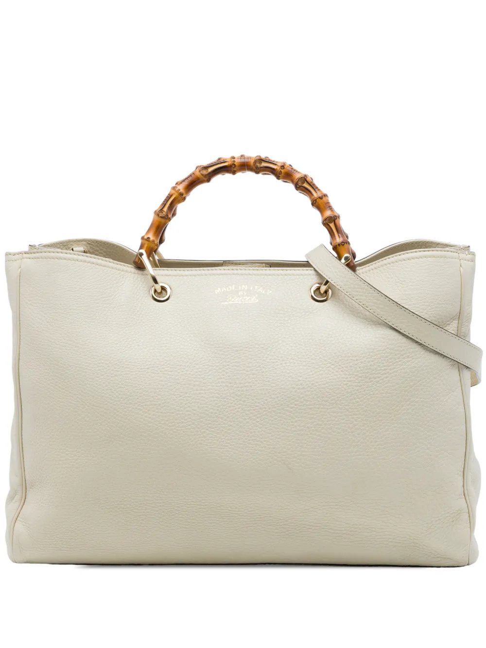2016-2026 Large Calfskin Bamboo Shopper satchel