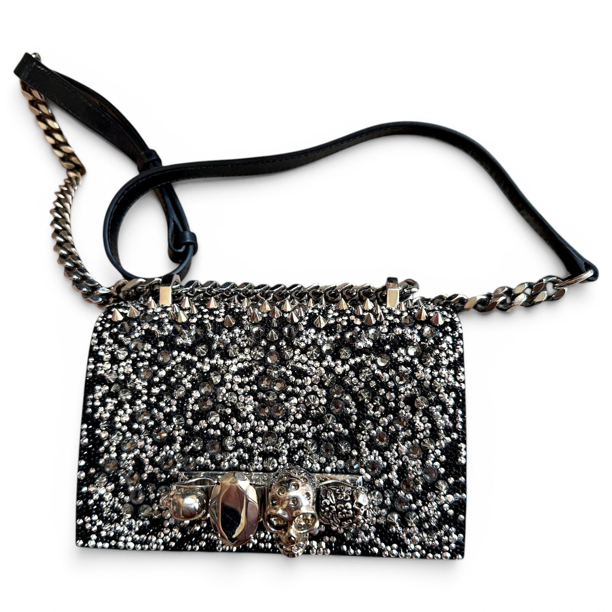 Skull leather handbag
