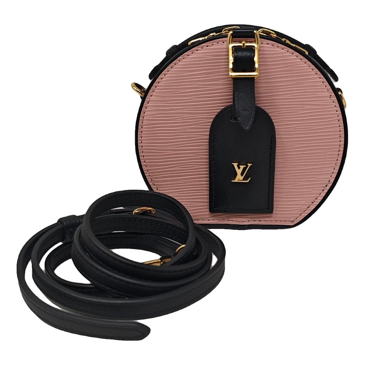 Micro boite chapeau leather crossbody bag