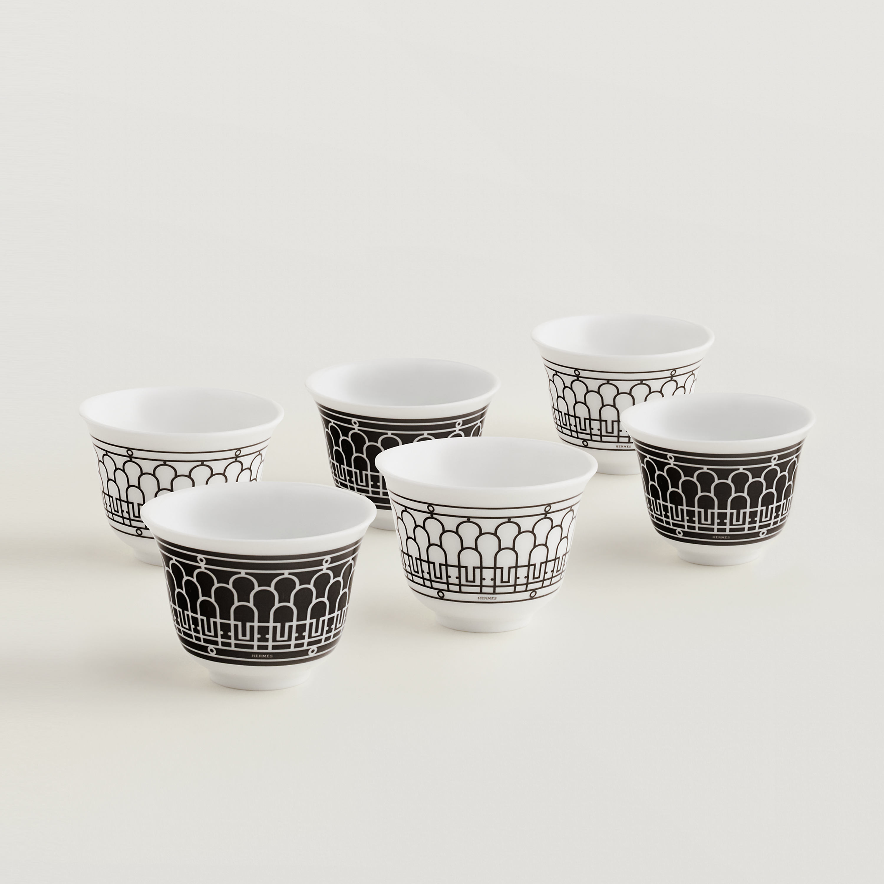 H Deco Set Of 6 Cups, Mini Model (N° 1 And 2)