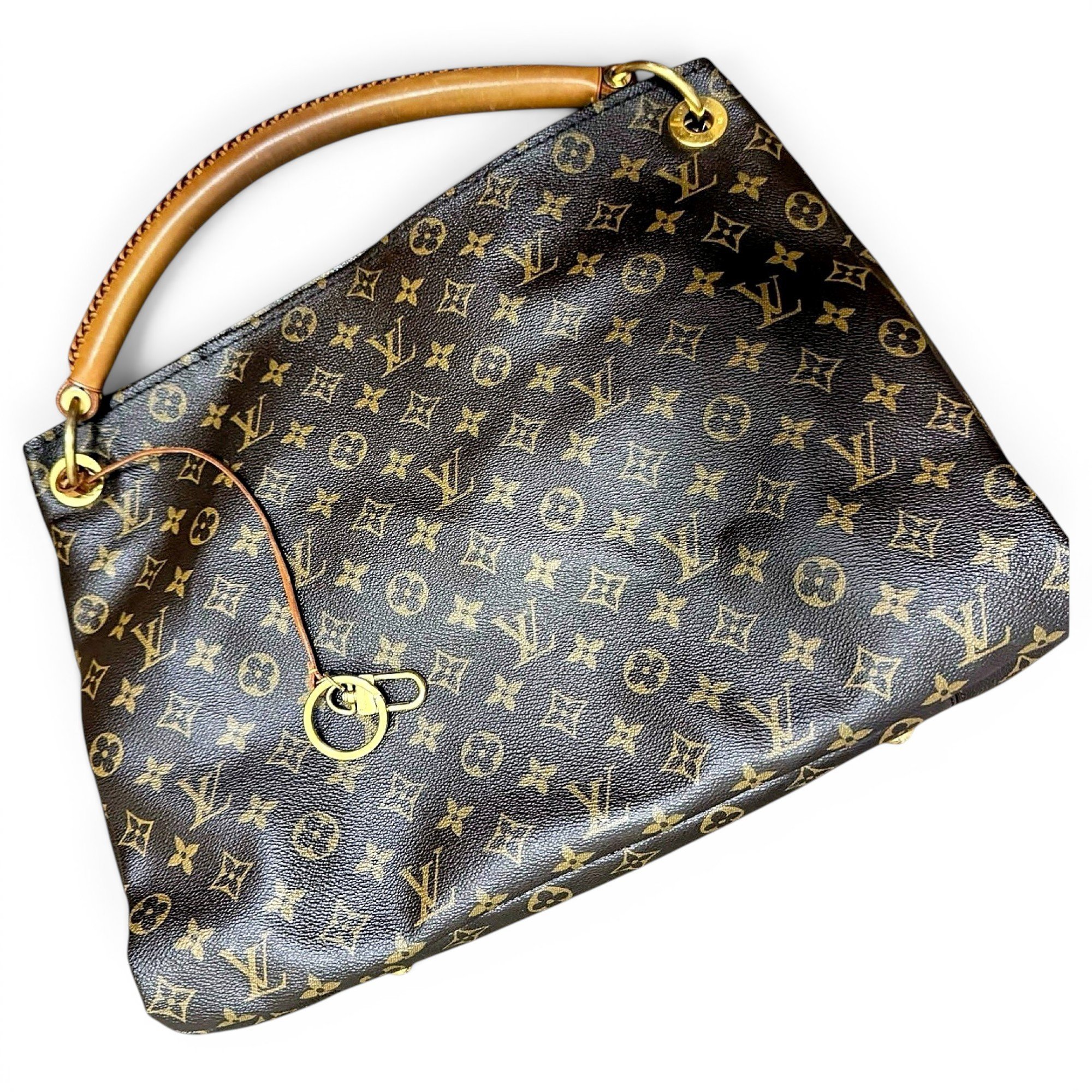 Artsy leather handbag
