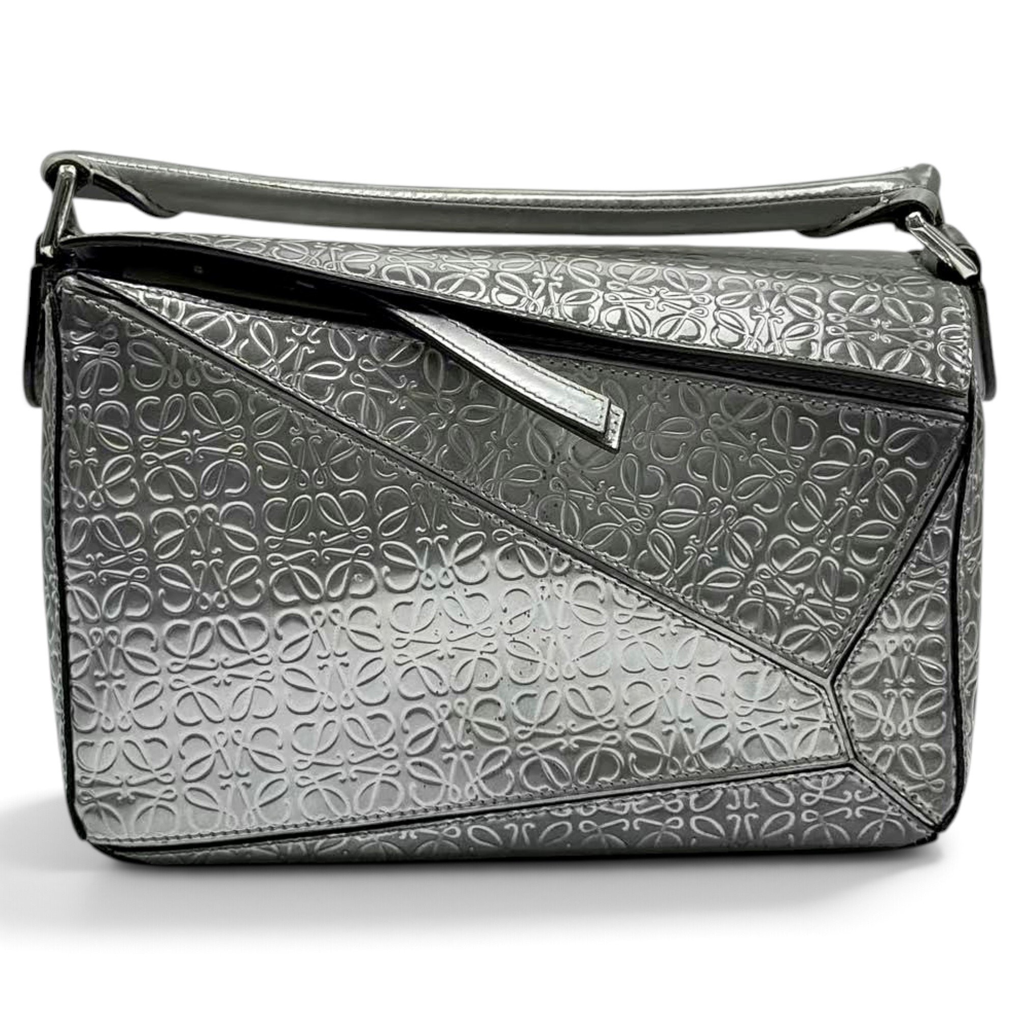 Puzzle leather handbag