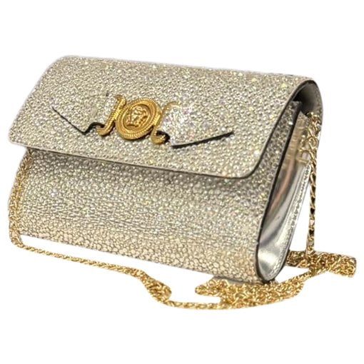 La Medusa leather clutch bag