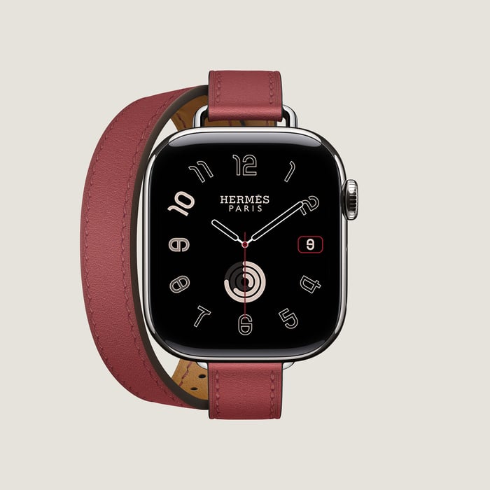 루즈 그르나 애플 워치 에르메스 스트랩, Attelage 더블 투어 42mm