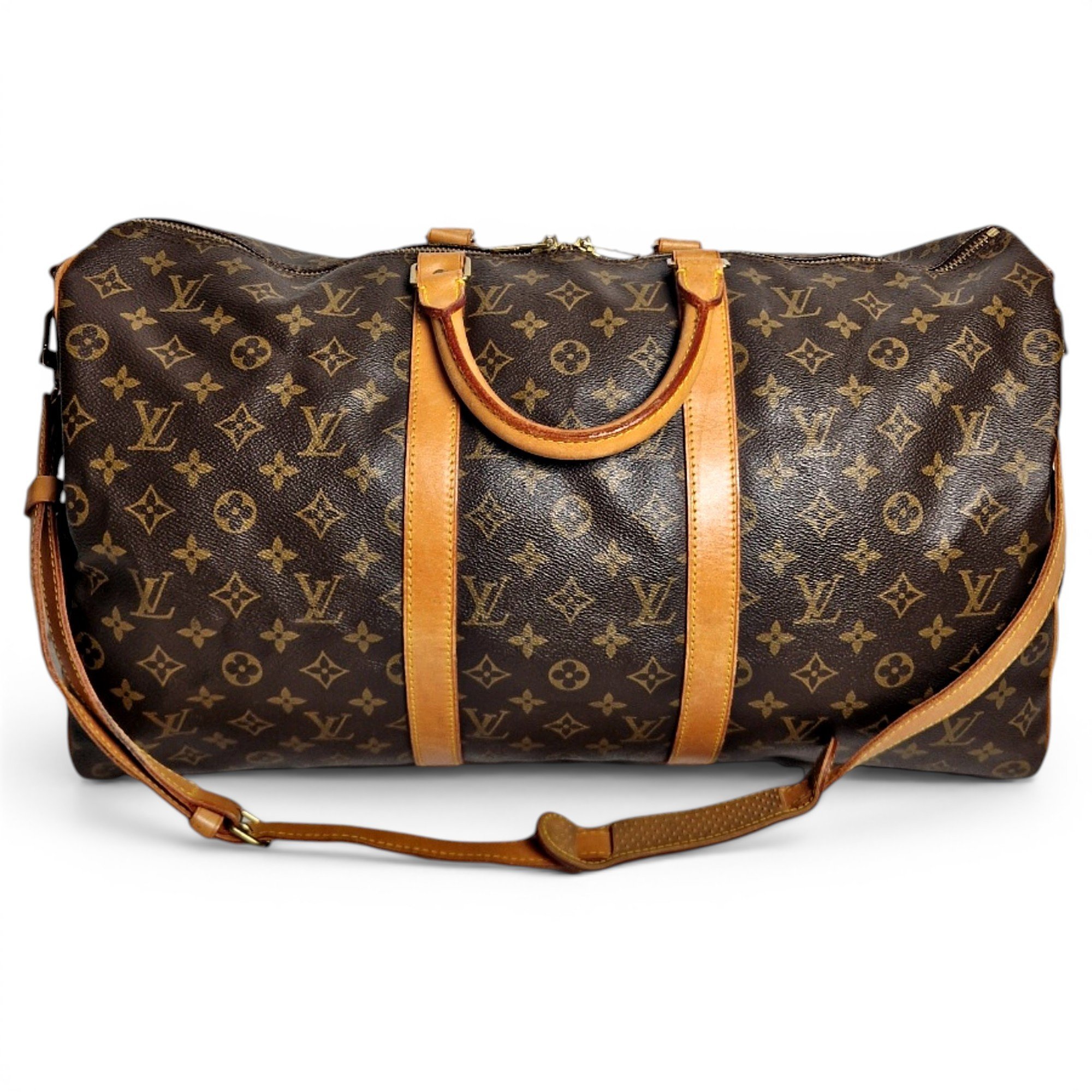 Keepall leather travel bag