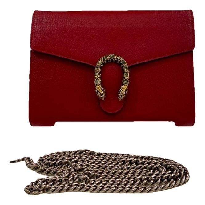 Dionysus Chain Wallet leather handbag