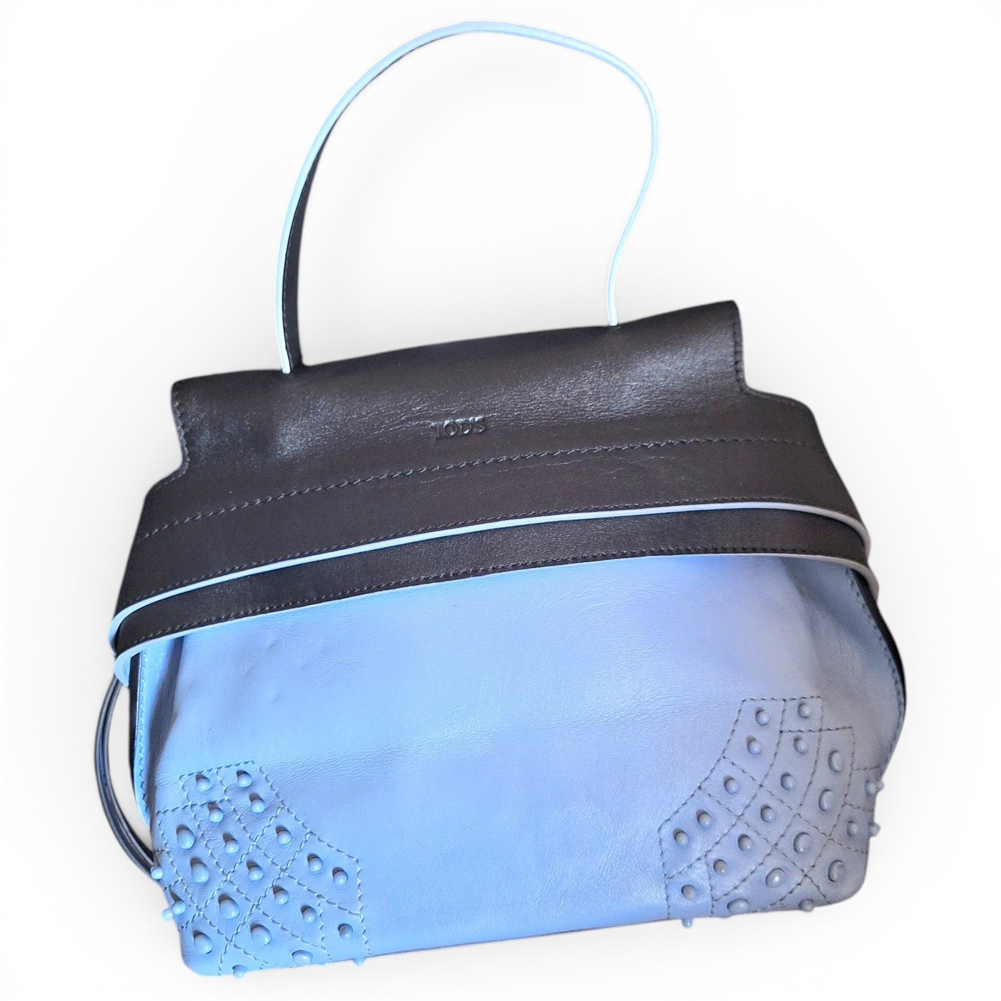 Wave leather handbag