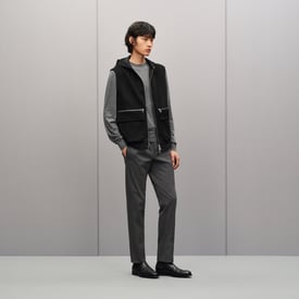Reversible hooded vest