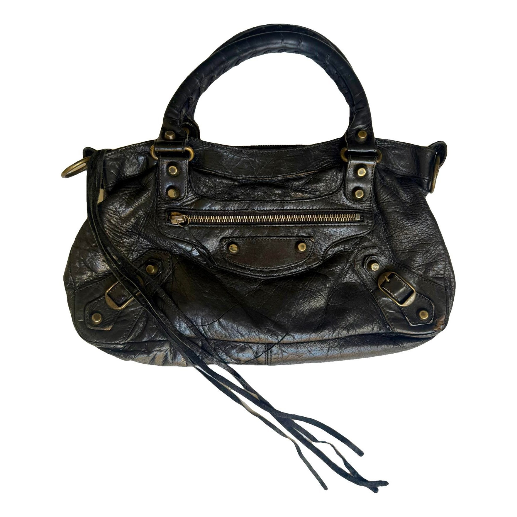First leather handbag