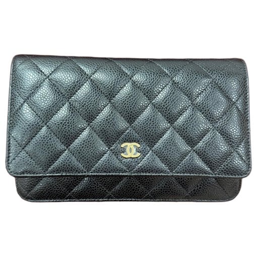 Wallet On Chain leather handbag