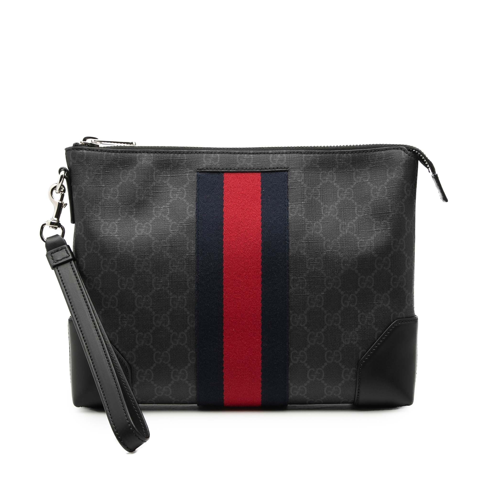 Leather clutch bag