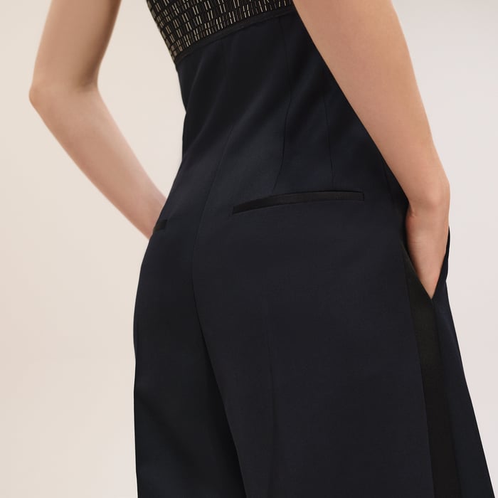 Bleu Noir Bustier Jumpsuit