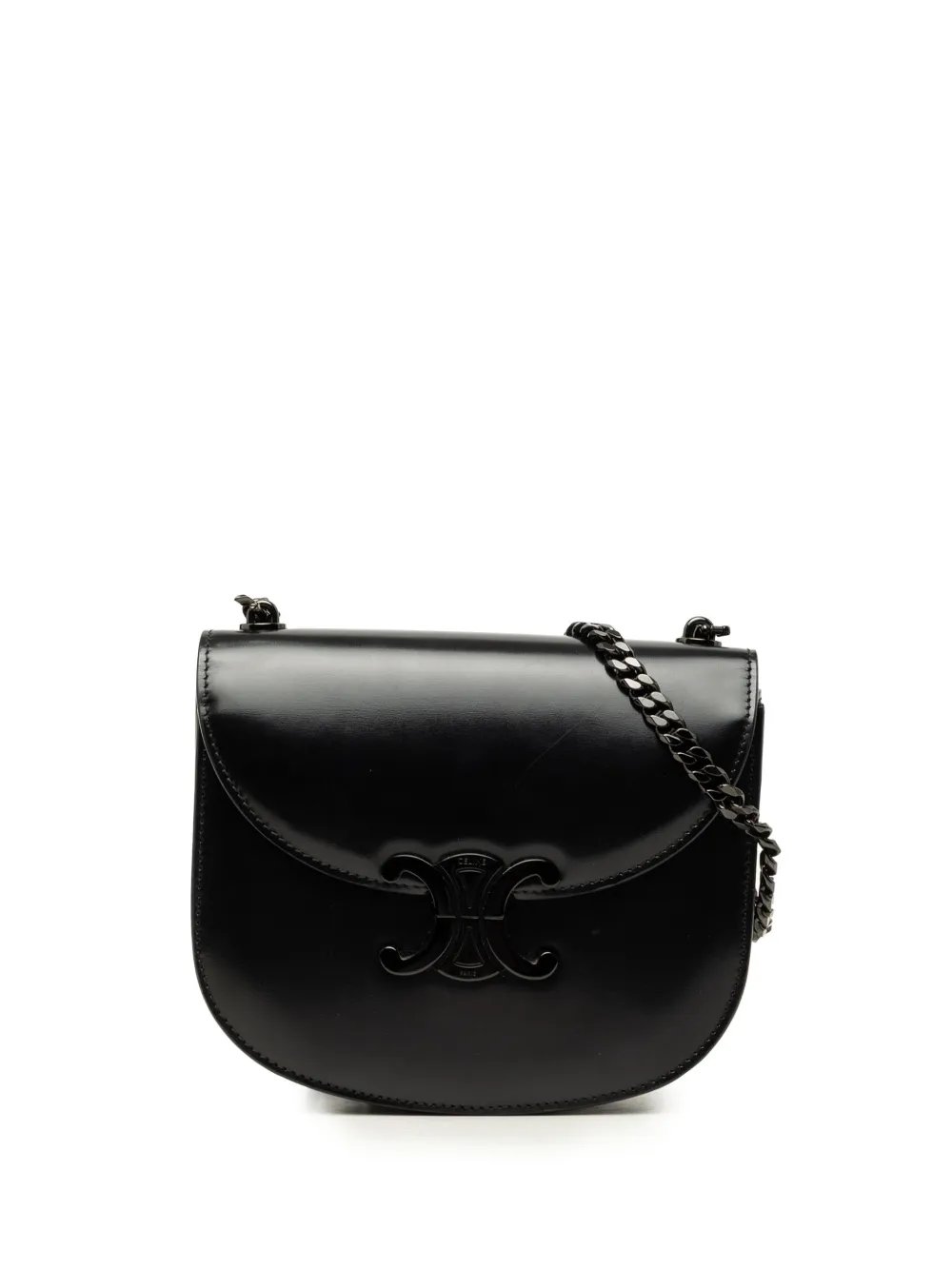 2022 Teen Shiny Calfskin Triomphe Besace Clea Chain crossbody bag