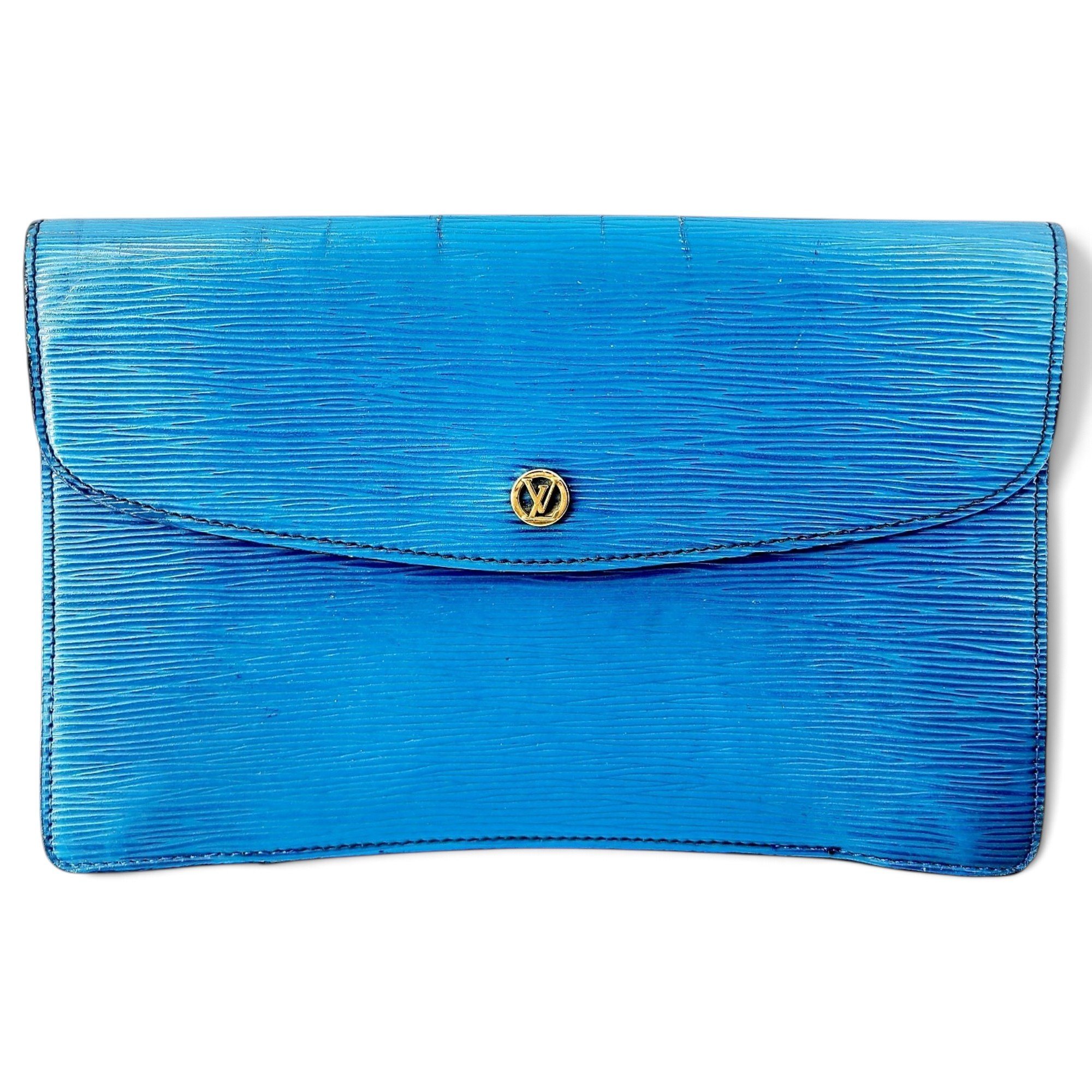 Leather clutch bag