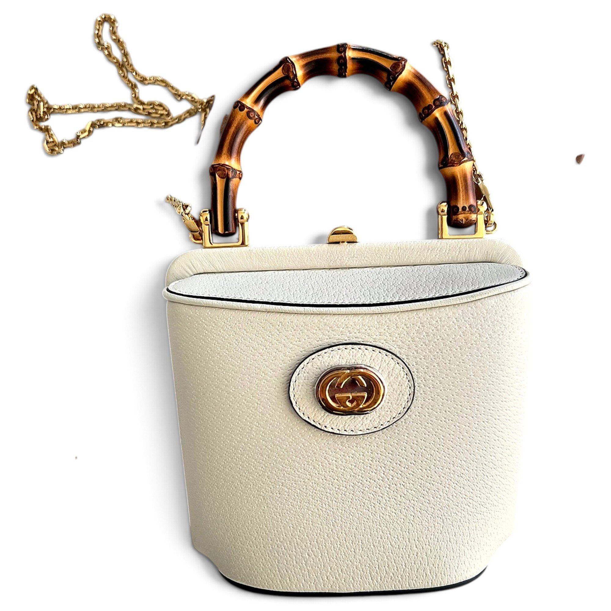 Bamboo leather crossbody bag