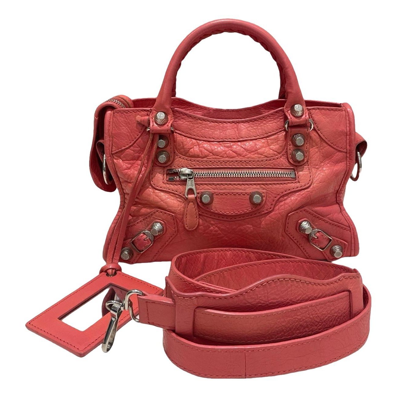 City leather handbag