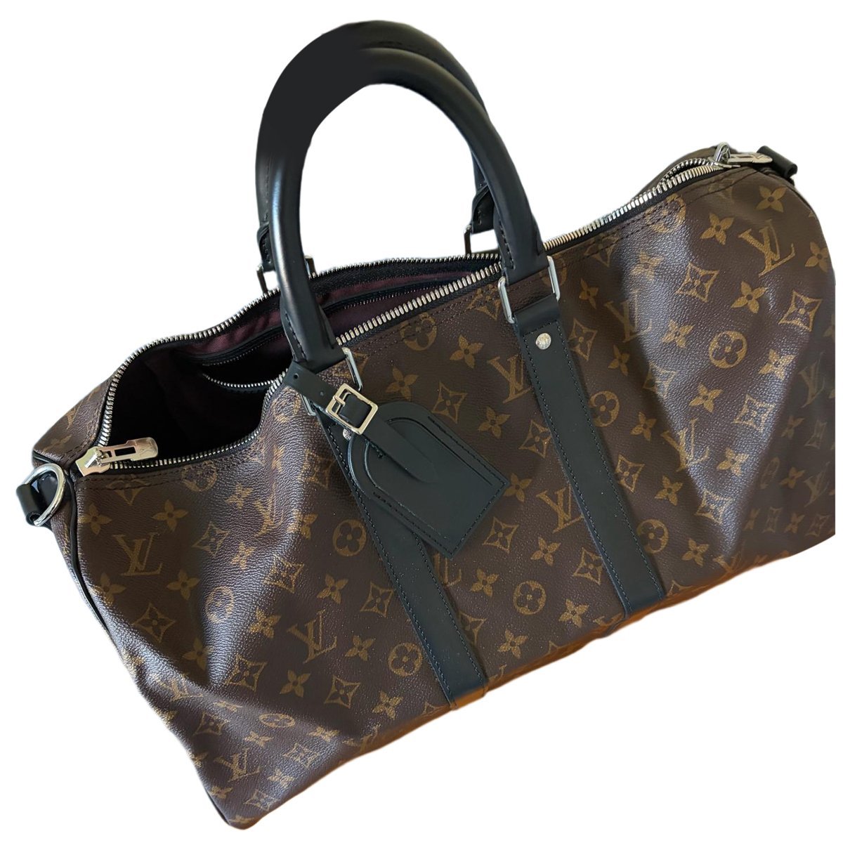 Keepall leather travel bag