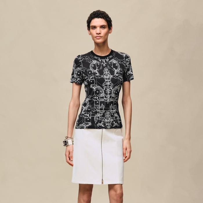 Noir "Ferronnerie Remix" Micro T-shirt