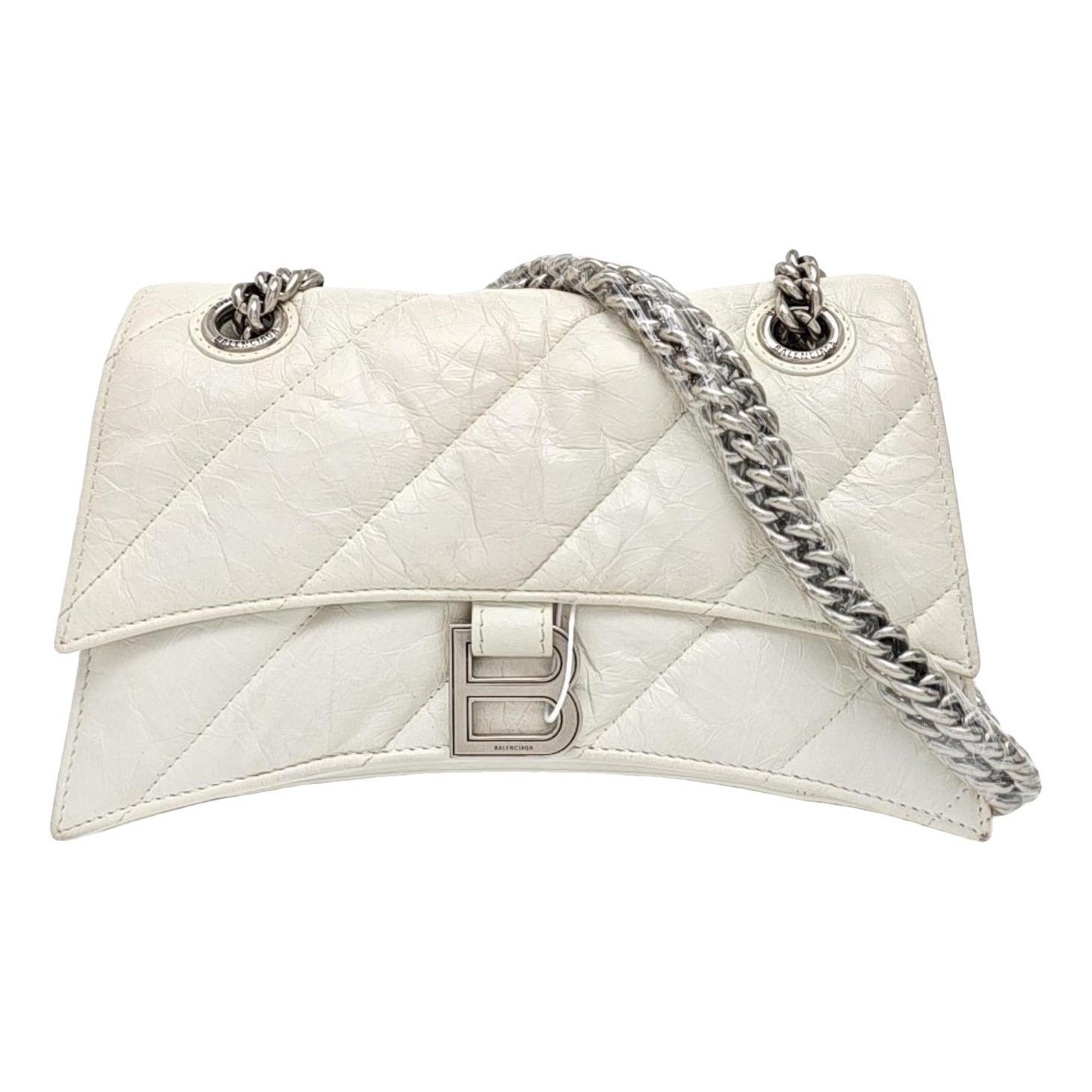 Hourglass leather handbag