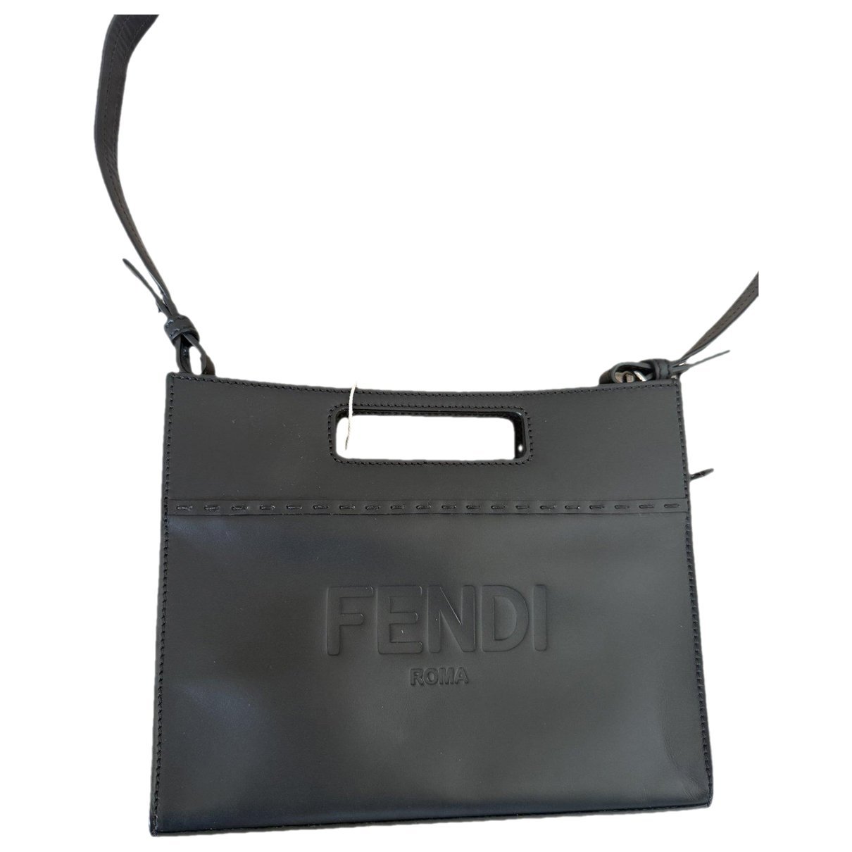 Leather clutch bag