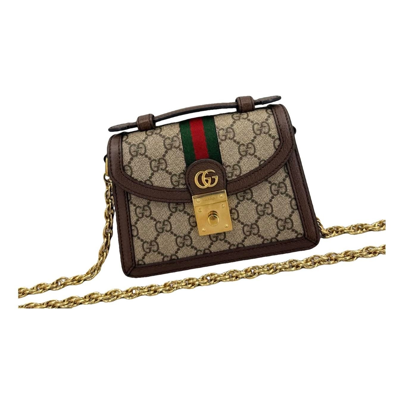 Ophidia Flap Top Handle leather handbag