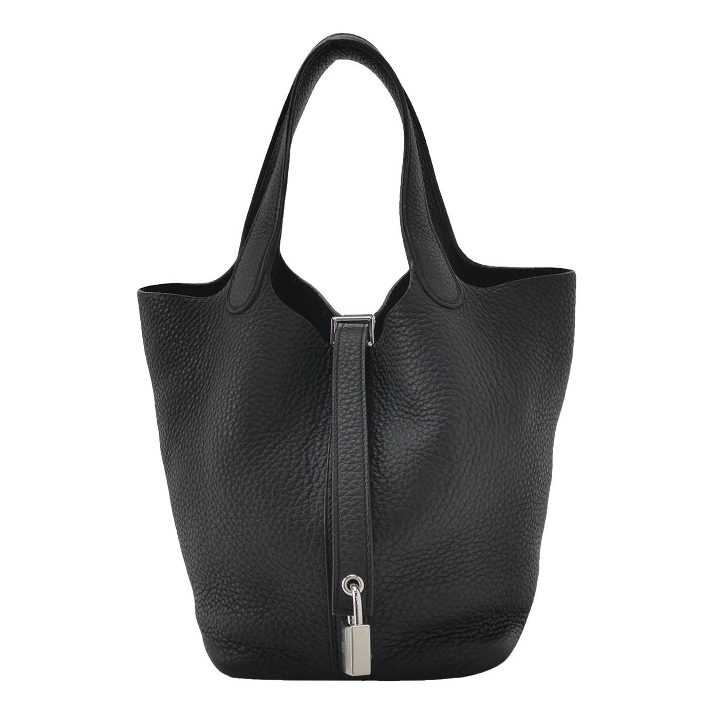 Picotin leather tote