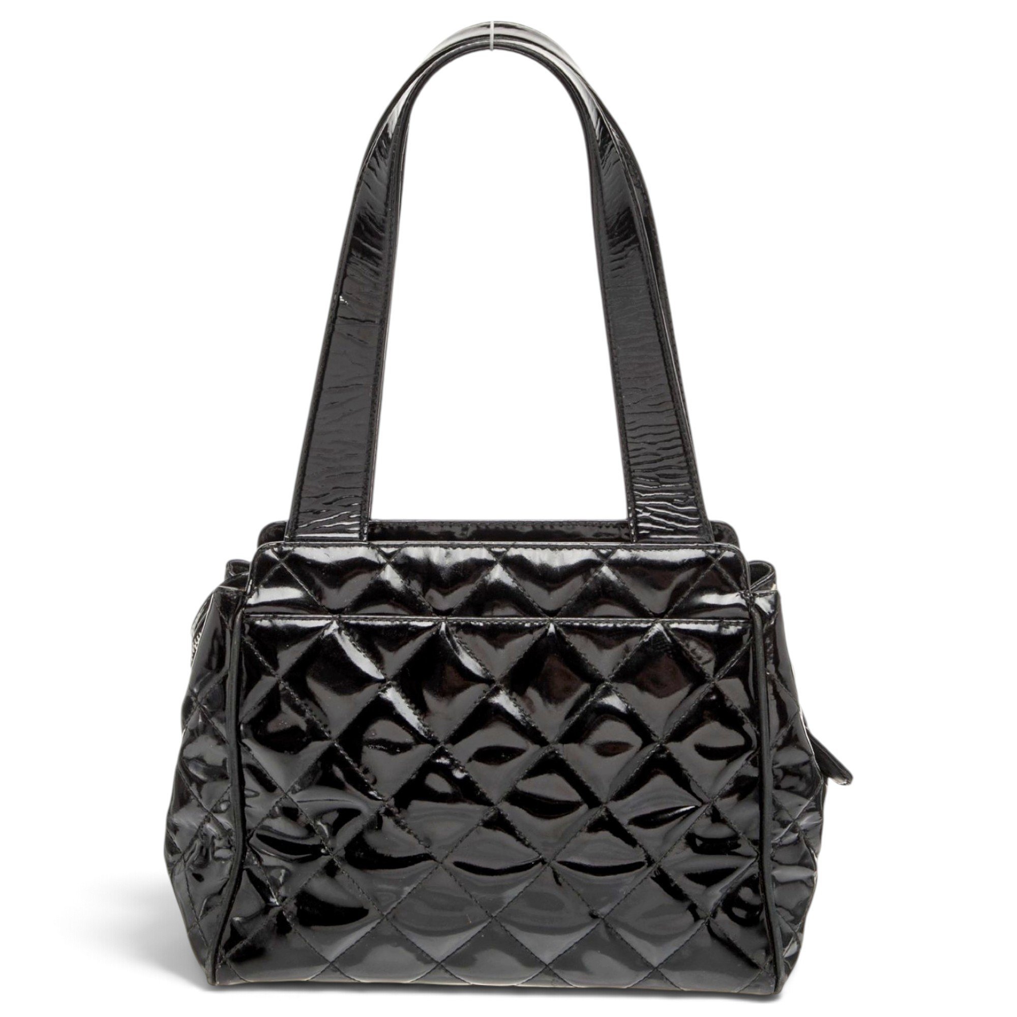 Patent leather handbag