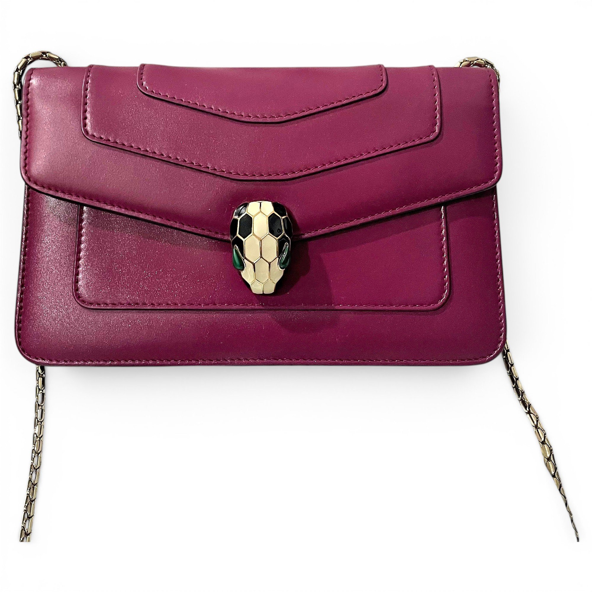 Serpenti leather handbag