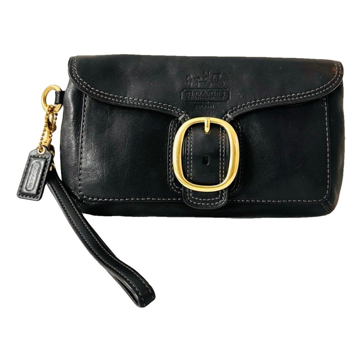 Leather clutch bag