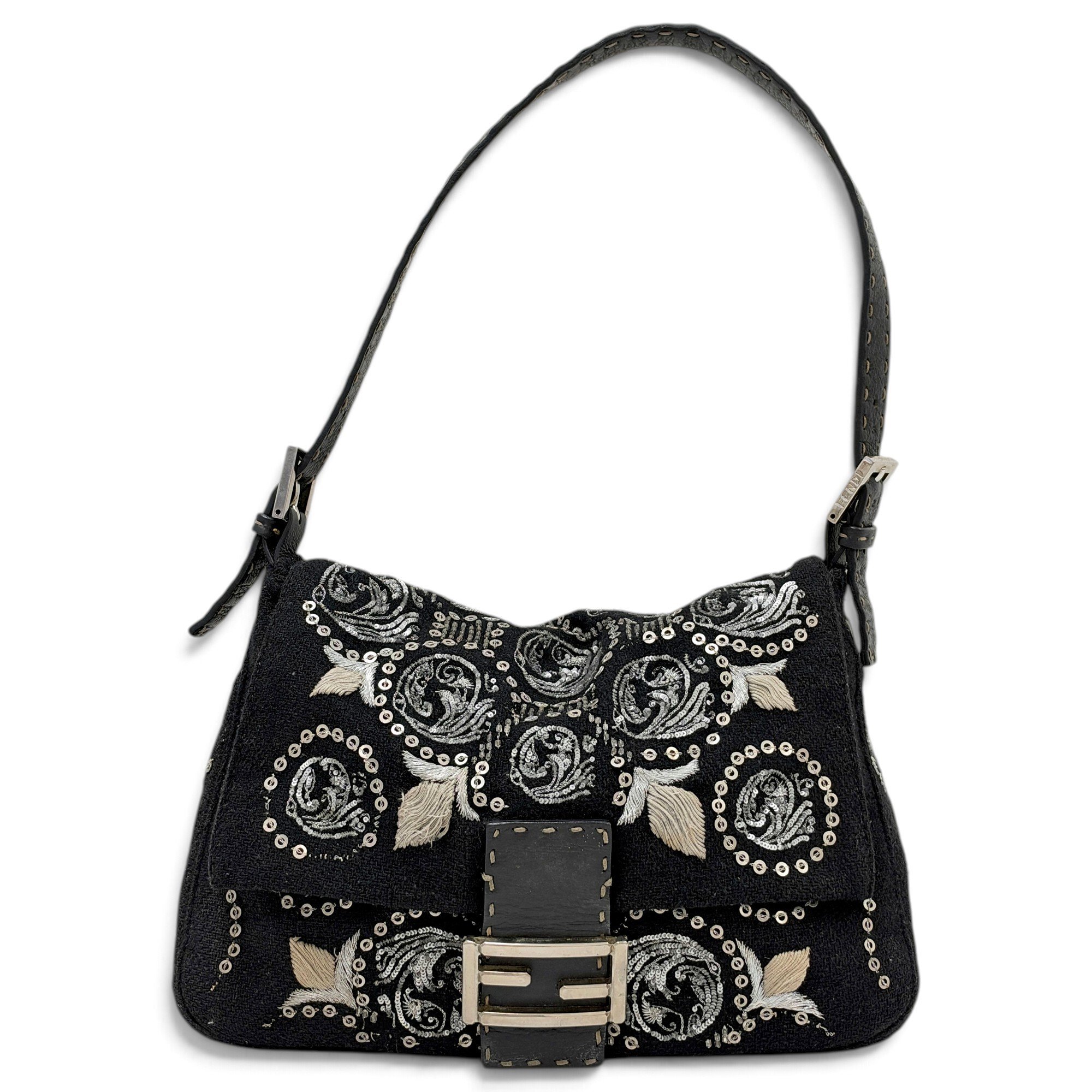 Baguette tweed handbag
